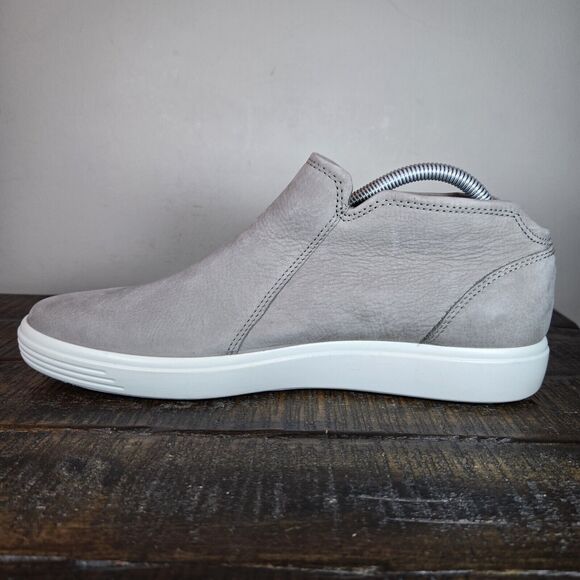 Ecco Gray Ankle Boots with Side Zipper - Picture 6 of 14